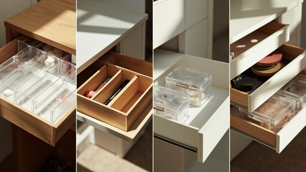 Vintage shallow drawer (1-2 inch) vs modern deep drawer — organizer-to-depth matching
