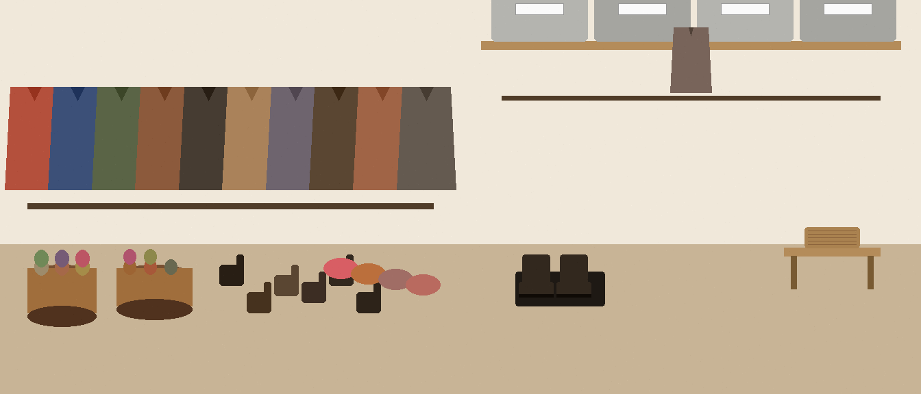 Wide before-and-after strip showing an overloaded entryway on the left and a single-season entryway on the right