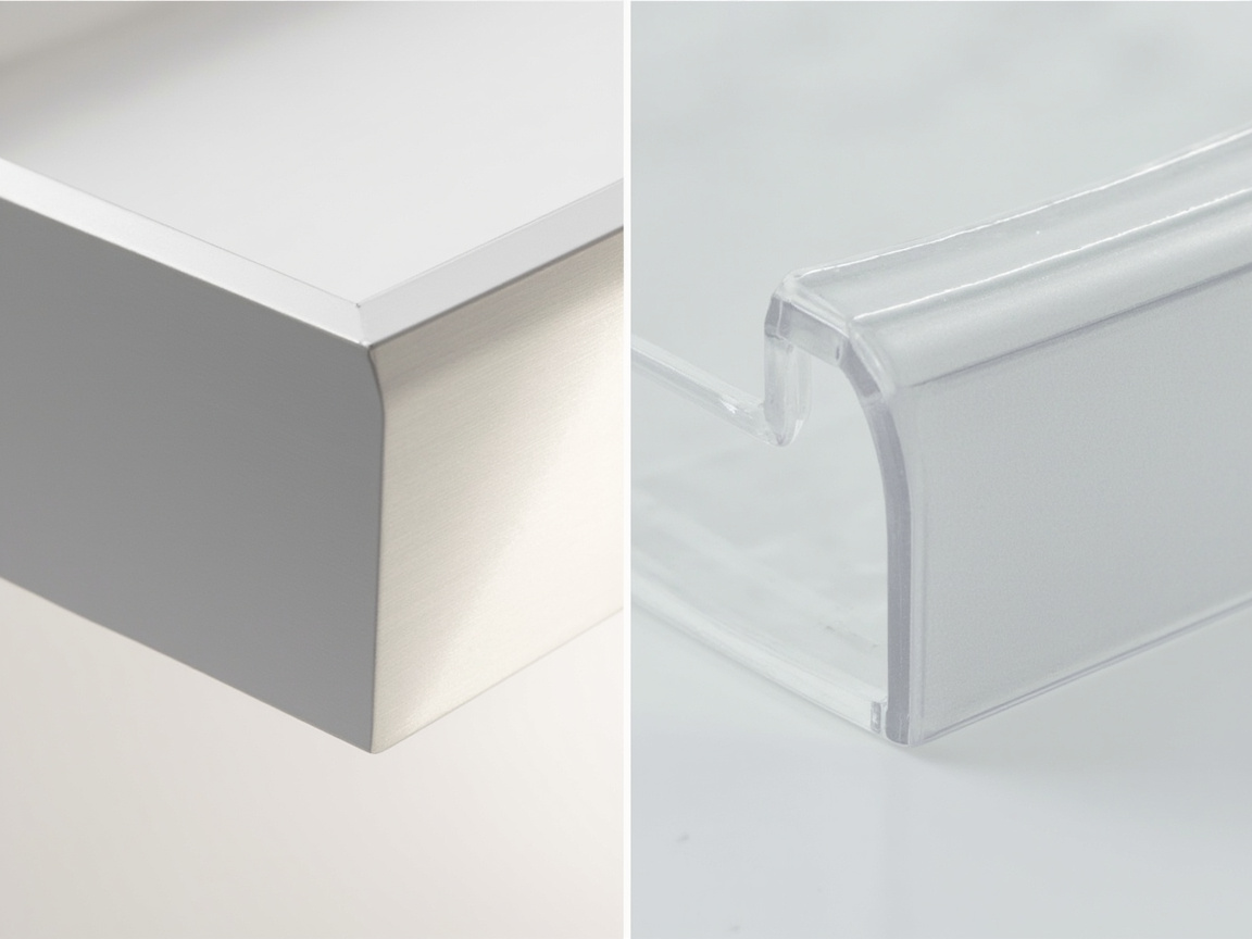 Side-by-side comparison of premium vs cheap drawer organizers showing wall thickness and edge finishing