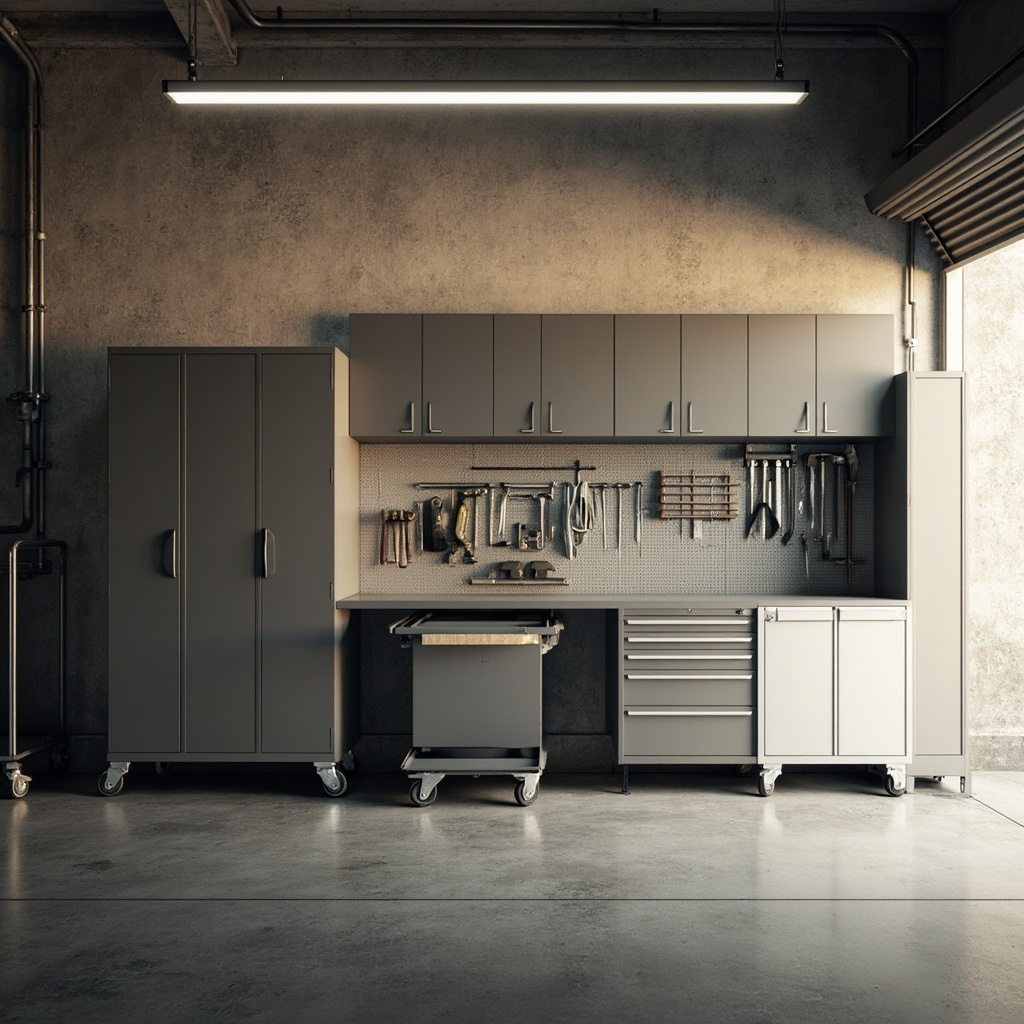 Garage cabinet types comparison: freestanding metal, wall-mounted, and modular systems