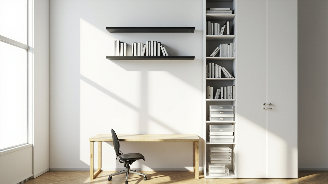 Small Home Office Storage: Vertical, Under-Desk, Wall & Closet Systems That Fit Tiny Spaces