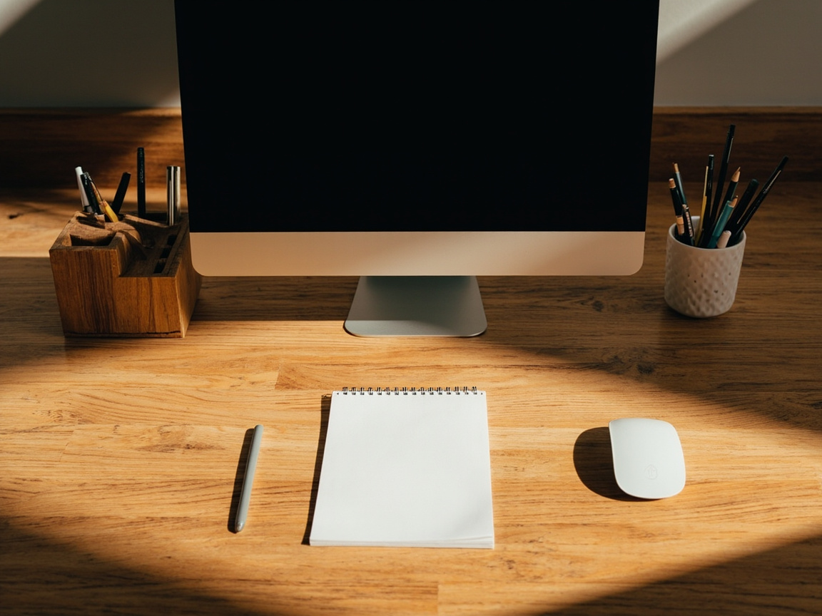 Desk Surface Organization: Only What You Touch Daily