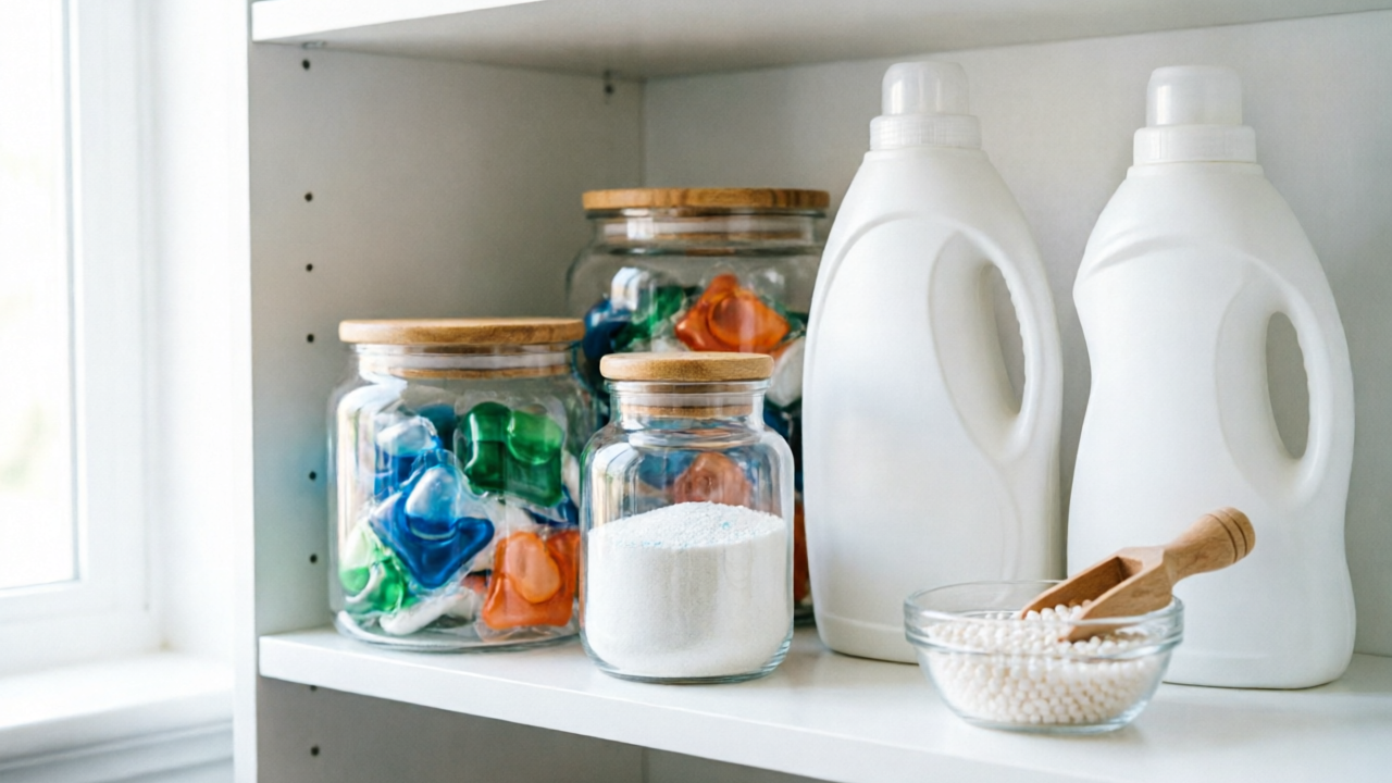 Laundry Supplies Organization: Detergent & Pods