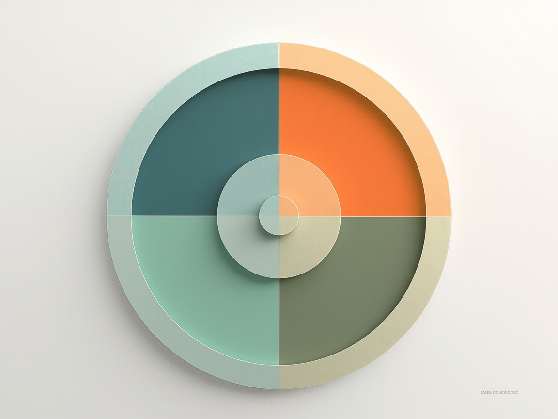 House floor plan divided into 4 color-coded zones with weekly rotation calendar