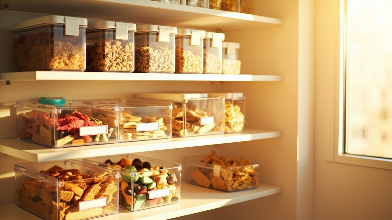 Pantry Snack Zone: Kid-Reachable Bins & Cereal Storage