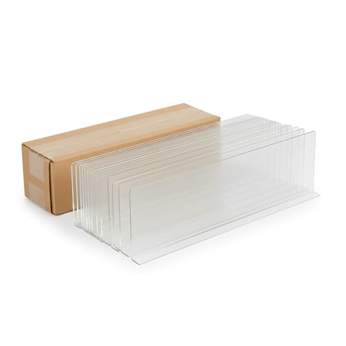 Shelf Dividers, 50 Pack, Self Adhesive, 3-inch H x 9.5-inch L