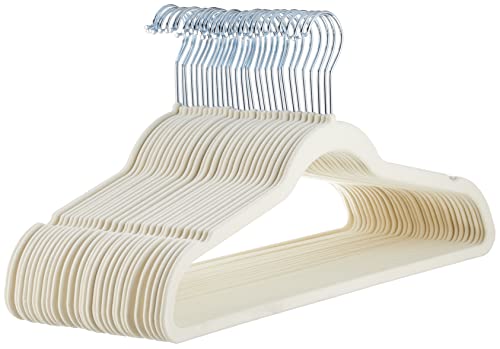 Amazon Basics Slim Velvet Non-Slip Hangers (30-Pack)