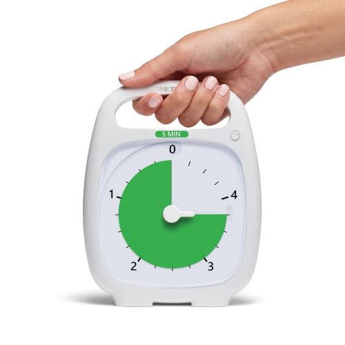 TIME TIMER PLUS 5-Minute Visual Timer showing red disk countdown — the 5-minute anchor tool for the family entryway reset