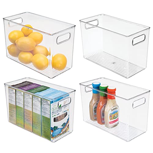 mDesign Plastic Food Storage Container Set (4-Pack)