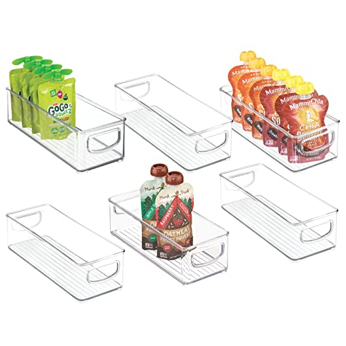 mDesign Plastic Stackable Food Storage Bins (6-Pack)