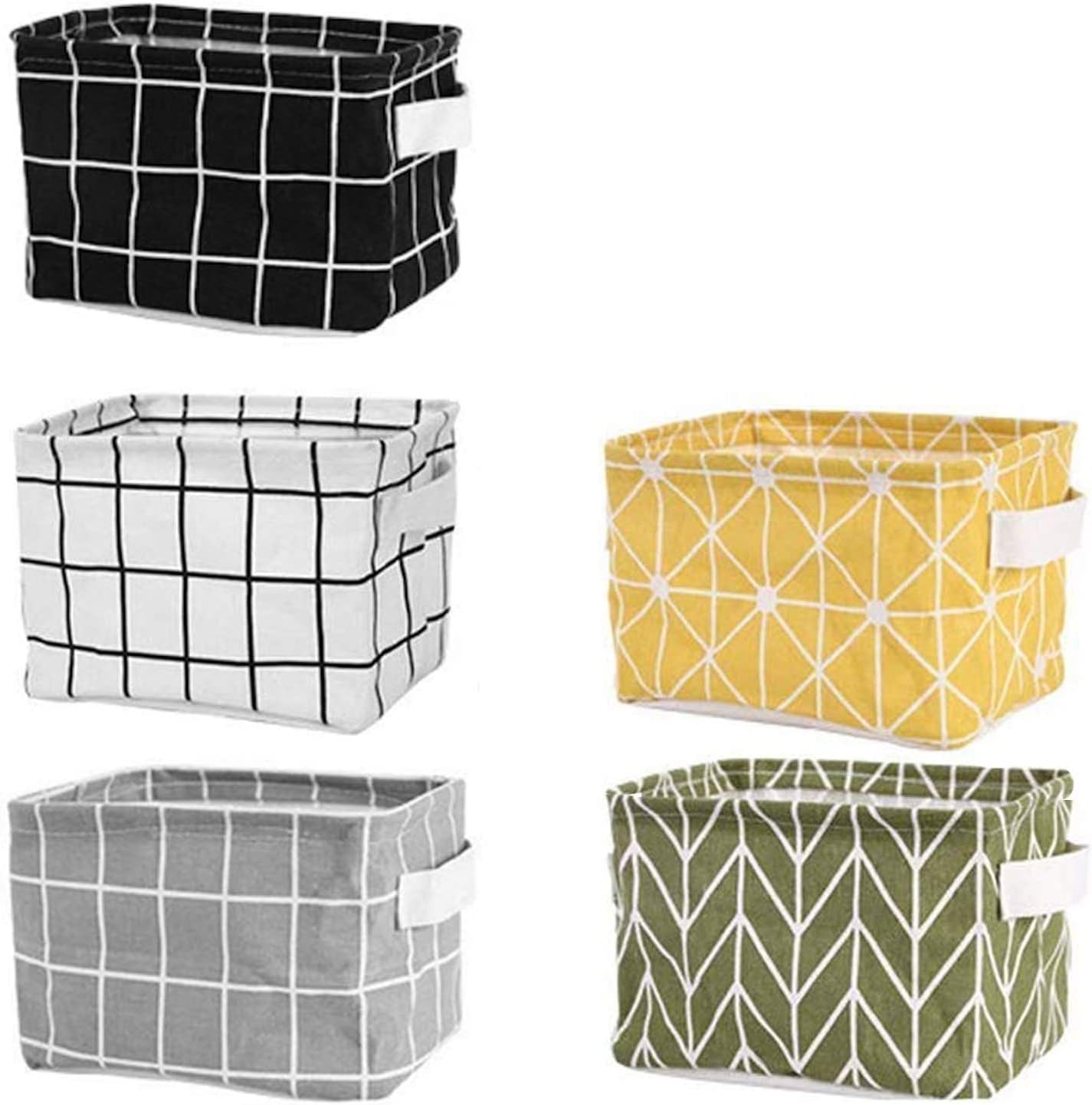 Tamicy Mini Storage Basket (5-Pack Canvas)