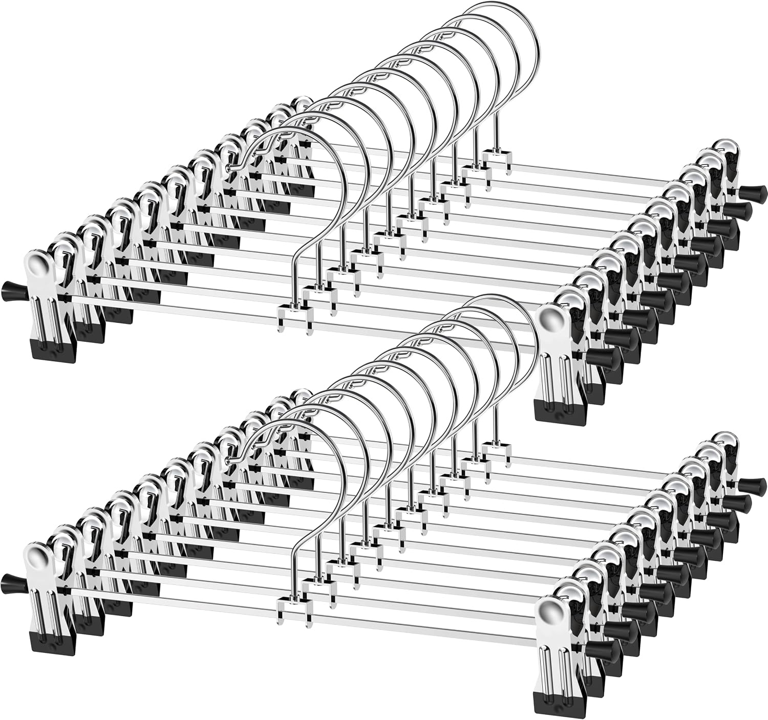NORTHERN BROTHERS Pants Hangers with Clips 20 Pack