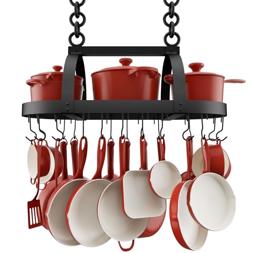 KES 34-Inch Ceiling Pot Rack