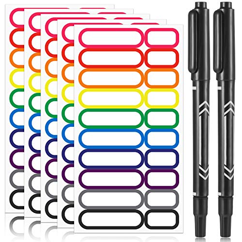 Outus 320-Piece Waterproof Removable Labels with Maker Pen