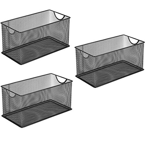 GoldOrcle Wire Mesh Storage Baskets (3-Pack)