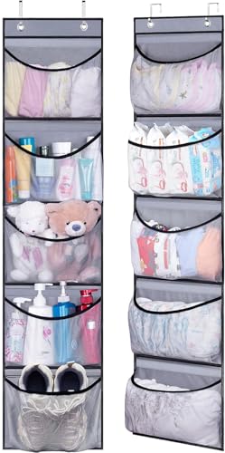 KEETDY Over Door Organizer with 5 Pockets (2-Pack)