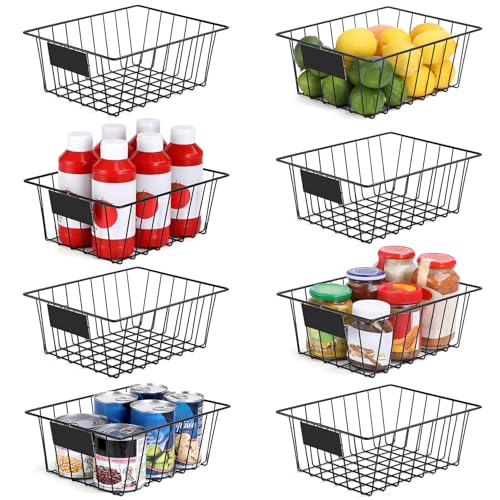 VITEVER 8-Pack Wire Storage Baskets with Tags