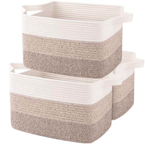 OIAHOMY Storage Basket (Cotton Rope Woven Baskets 3-Pack)