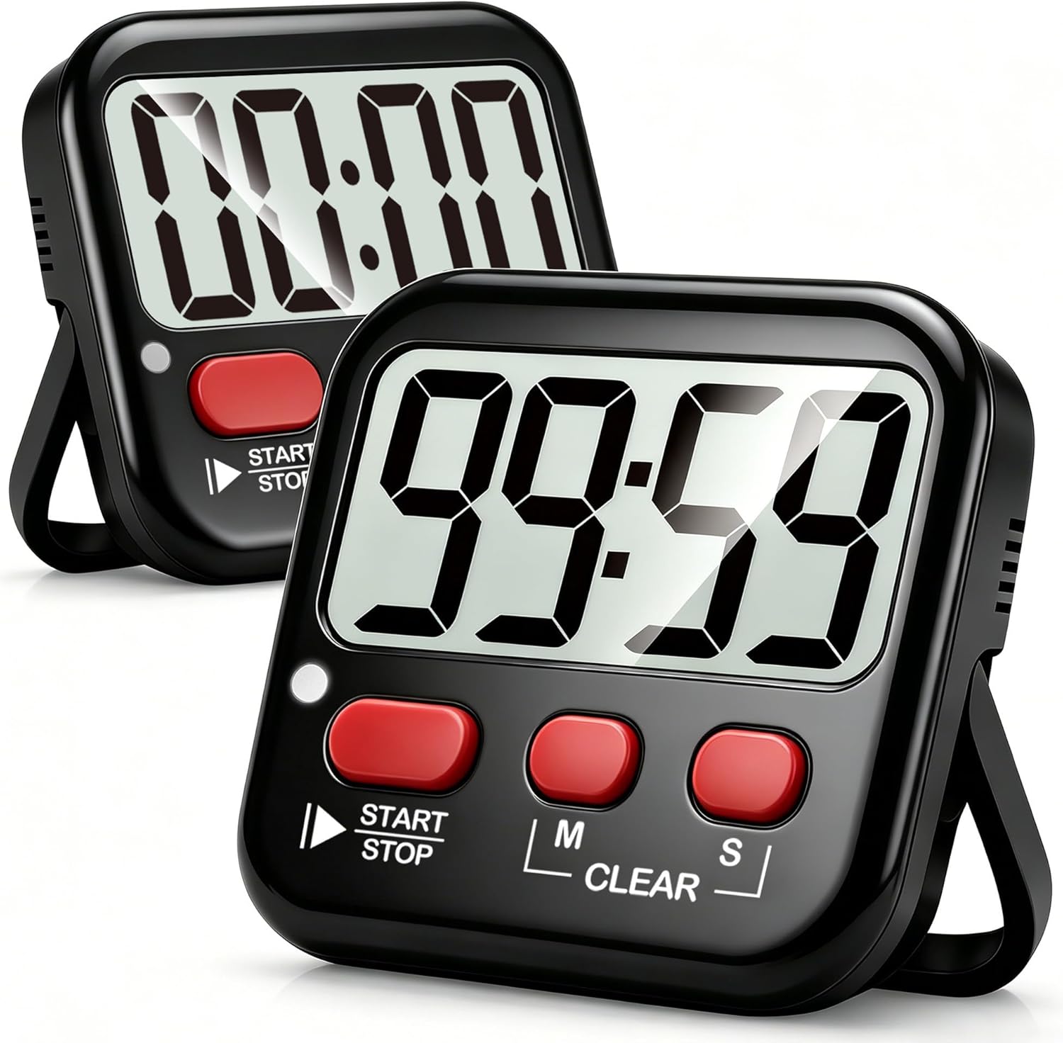 Antonki Digital Timer 2-Pack (Magnetic, White)