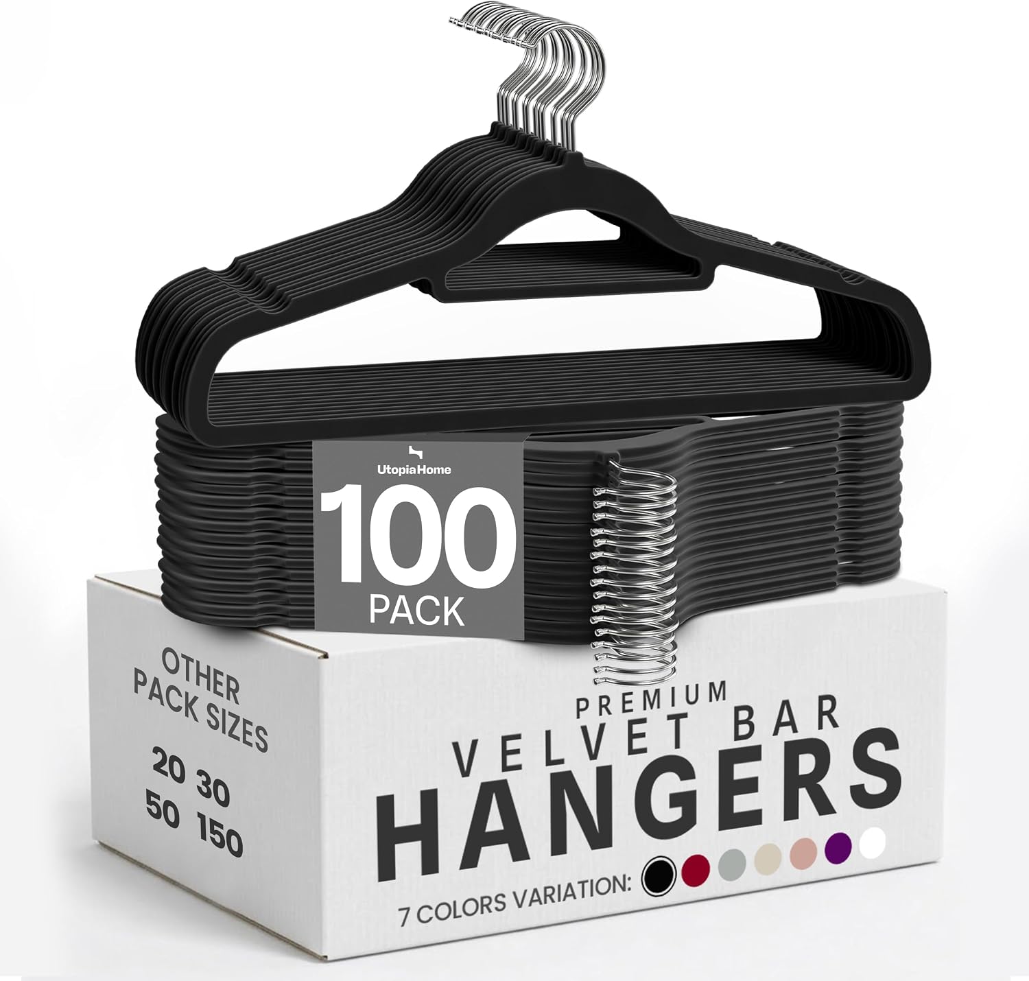 Utopia Home Velvet Hangers 100 Pack