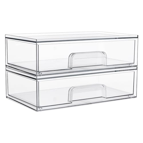 Vtopmart 12.1" Stackable Storage Drawers (2-Pack)