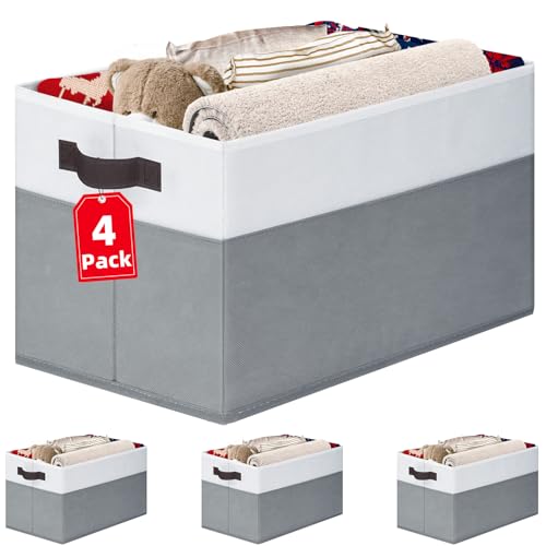 Criusia Large Closet Storage Baskets (4-Pack)