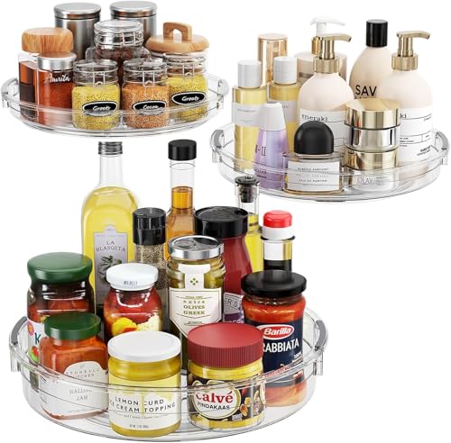 LAMU 3-Pack Lazy Susan Turntable Organizer