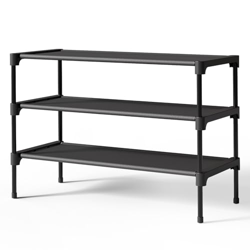 Kitsure Non-Woven 3-Tier Shoe Rack