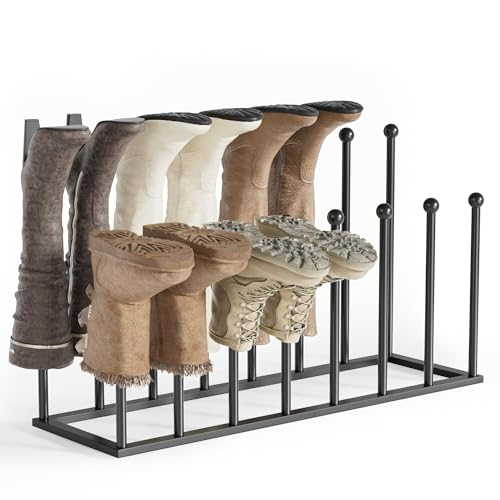 pickpiff Free Standing Boot Rack (8-Pair, Metal)