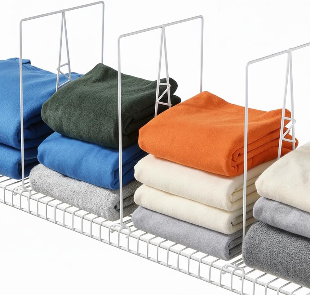 ziroland Wire Shelf Dividers (4-Pack, 16\" Height)