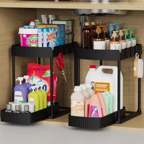 Ukeetap Pull-Out Under-Sink Organizer (2-Pack)