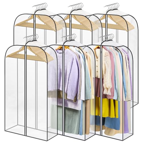 LANDNEOO 6-Pack Clear Hanging Garment Bags (40-inch)
