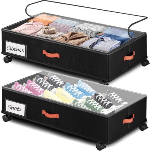 Tsinglax Under Bed Storage with Wheels (2-Pack)