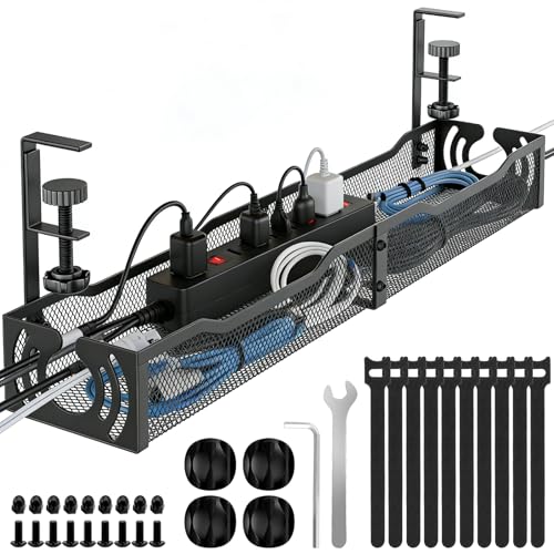 LOVJOYSE Under Desk Cable Management Tray