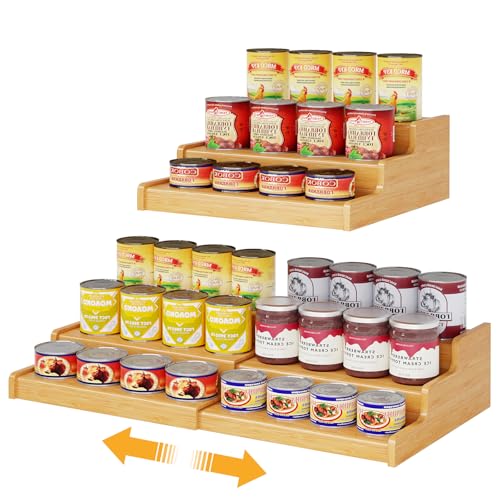 NuoyuanShen Bamboo Can Rack Organizer 3-Tier