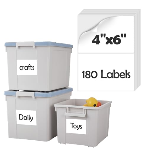 Homrelaxy 180Pcs 4x6 inch Removable Storage Bin Labels